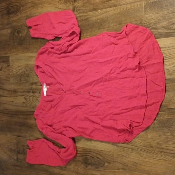Xirena Red Cotton Light Weight Blouse FFF - Picture 1 of 5